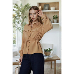 Pasaklı Giyim Kadın Kupra Gömlek 3738308 Karamel