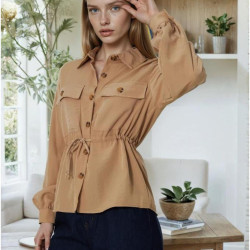 Pasaklı Giyim Kadın Kupra Gömlek 3738308 Karamel