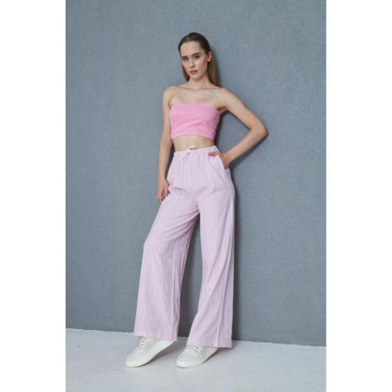 Pasaklı Giyim Kadın Fistolu Poplin Pantolon Pembe