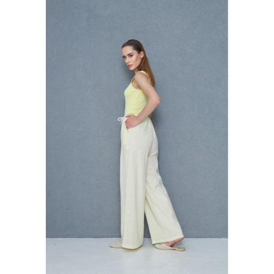 Pasaklı Giyim Kadın Fistolu Poplin Pantolon Sarı