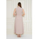 Pasaklı Giyim Giy Çık Kolsuz Uzun Gömlek Elbise Pudra