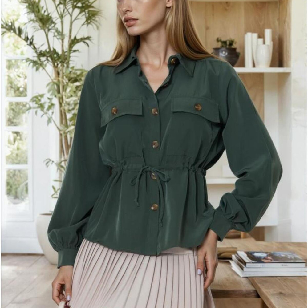 Pasaklı Giyim Kadın Kupra Gömlek 3738308 Haki