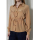 Pasaklı Giyim Kadın Kupra Gömlek Karamel