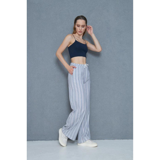 Pasaklı Giyim Kadın Fistolu Poplin Pantolon Siyah