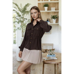 Pasaklı Giyim Kadın Kupra Gömlek 3738308 Kahverengi