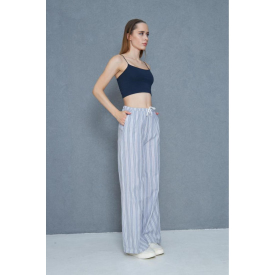 Pasaklı Giyim Kadın Fistolu Poplin Pantolon Siyah