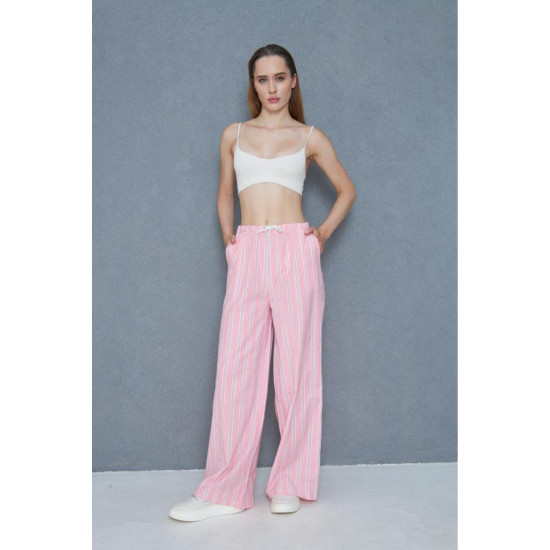 Pasaklı Giyim Kadın Fistolu Poplin Pantolon Fuşya