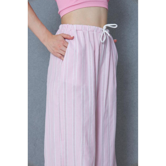 Pasaklı Giyim Kadın Fistolu Poplin Pantolon Pembe