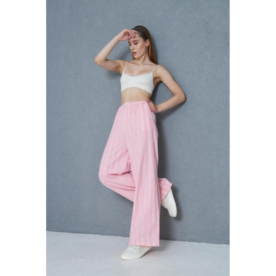 Pasaklı Giyim Kadın Fistolu Poplin Pantolon Fuşya