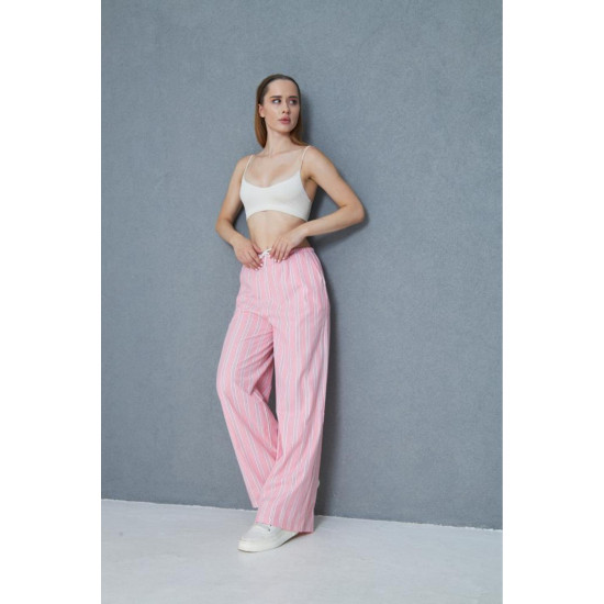 Pasaklı Giyim Kadın Fistolu Poplin Pantolon Fuşya