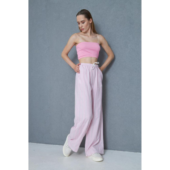 Pasaklı Giyim Kadın Fistolu Poplin Pantolon Pembe