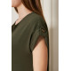 Pasaklı Giyim Kadın Apoletli Elbise Haki