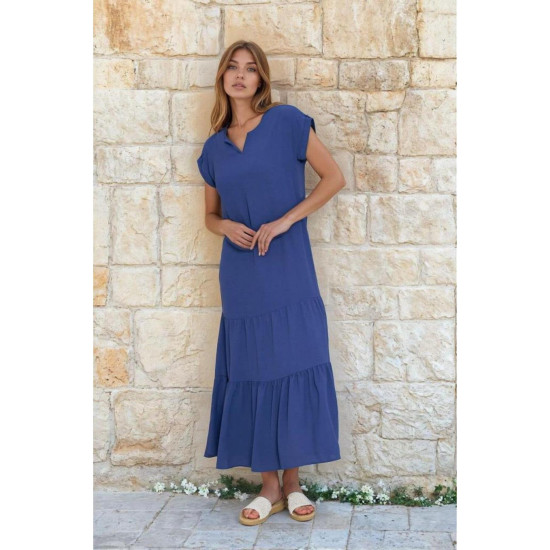 Pasaklı Giyim Kadın Apoletli Elbise İndigo