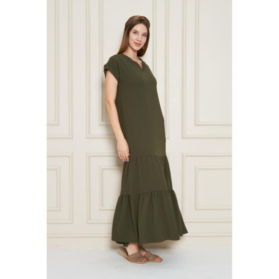 Pasaklı Giyim Kadın Apoletli Elbise Haki