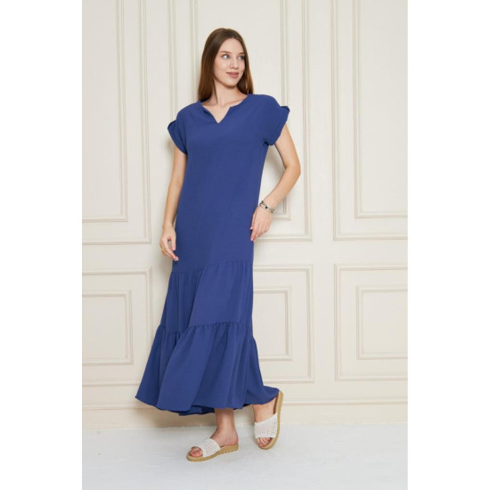 Pasaklı Giyim Kadın Apoletli Elbise İndigo