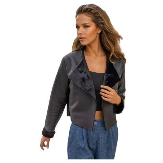 Pasaklı Giyim Kadın Deri Mont Siyah