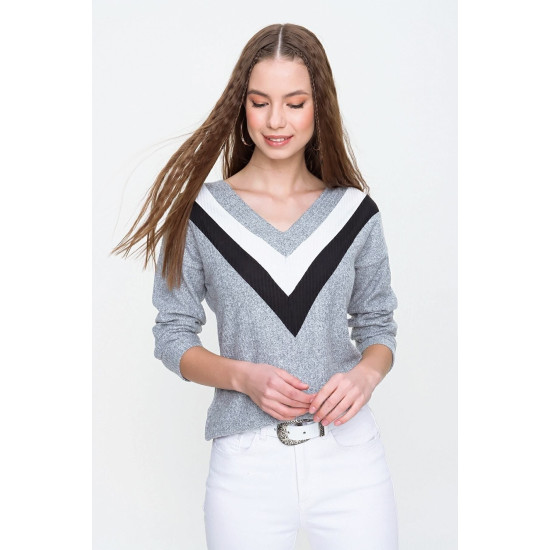 Pasaklı Giyim Yumoş Kazak Gri