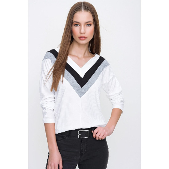 Pasaklı Giyim Yumoş Kazak Ekru