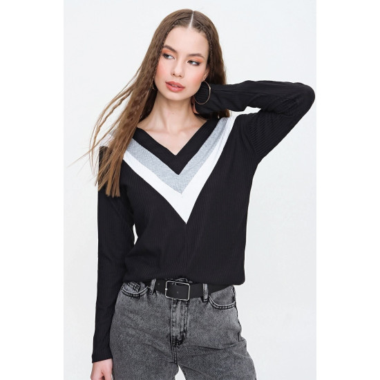 Pasaklı Giyim Yumoş Kazak Siyah