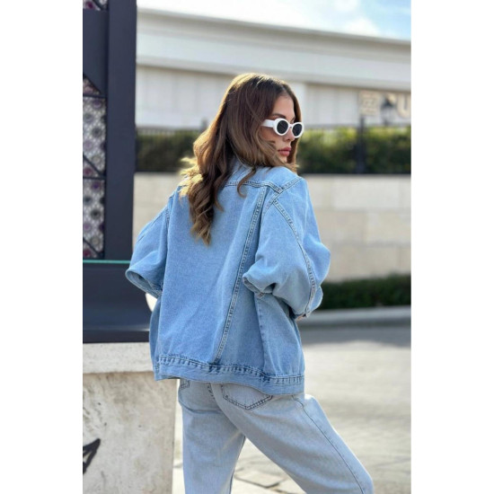 Pasaklı Giyim Kadın Kot Ceket Buz