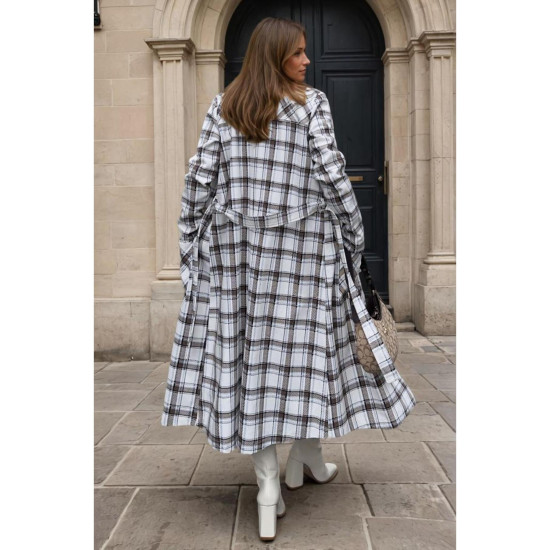 Pasaklı Giyim Kadın Ekstra Oversize Trençkot Vizon