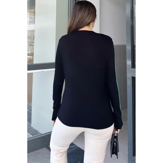 Pasaklı Giyim Kadın Asimetrik Bluz Siyah