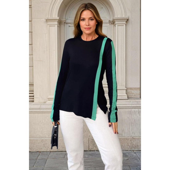 Pasaklı Giyim Kadın Asimetrik Bluz Siyah