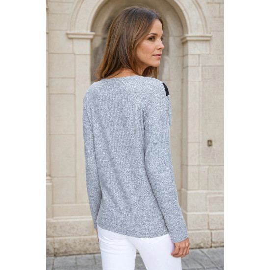 Pasaklı Giyim Yumoş Kazak Gri