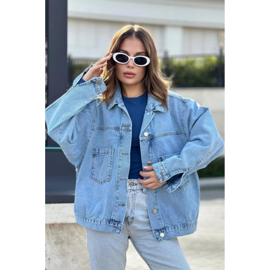 Pasaklı Giyim Kadın Kot Ceket Buz