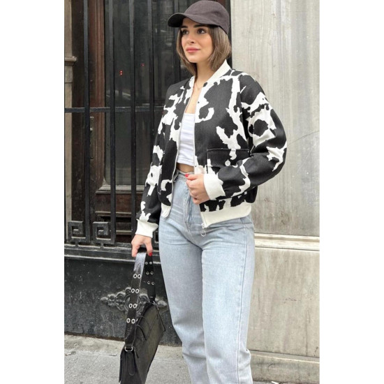 Pasaklı Giyim Kadın Bomber Mont Siyah