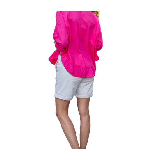 Pasaklı Giyim Kadın %100 Pamuk Gömlek Fuşya