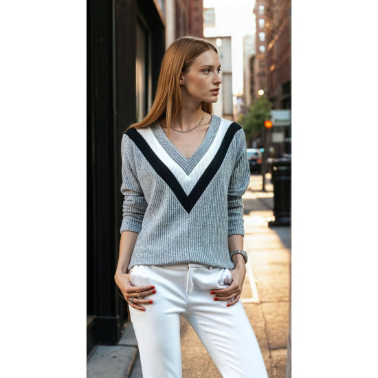 Pasaklı Giyim Yumoş Kazak Gri