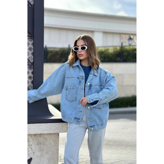 Pasaklı Giyim Kadın Kot Ceket Buz