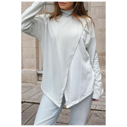 Pasaklı Giyim Kadın İki Katlı Kazak 3513165 Gri