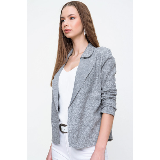 Pasaklı Giyim Kadın Yumoş Ceket Gri