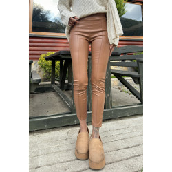 Pasaklı Giyim Kadın Beli Lastikli Esnek Tayt 3665286 Taba