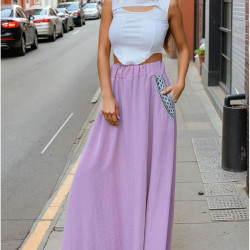 Pasaklı Giyim Kadın Kiloş Etek Hasır Cep 3389308 Gül Kurusu