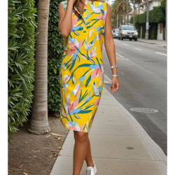 Pasaklı Giyim Kadın Terikoton Elbise 3390253 Sarı