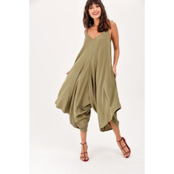 Pasaklı Giyim Kadın Viskon Pantolon Etek Tulum H5002308 Haki