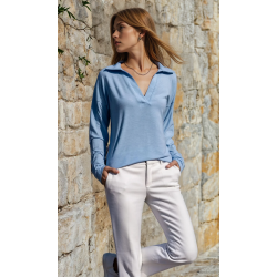 Pasaklı Giyim Kadın Polo Yaka Keten Bluz 2940187 Bebemavi