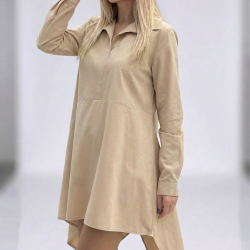 Pasaklı Giyim Kadın Asimetrik Tunik Gömlek-Tesettüre Uygun 4912264 Taş