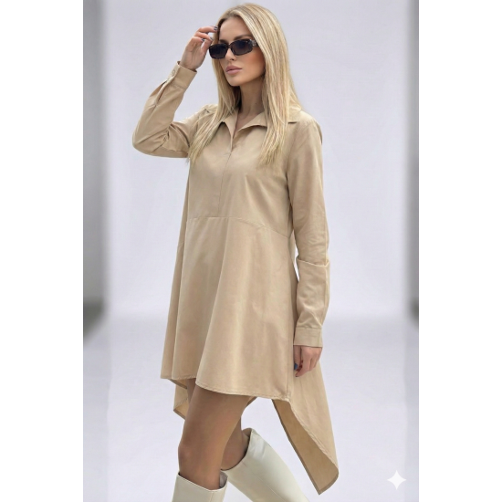 Pasaklı Giyim Kadın Asimetrik Tunik Gömlek-Tesettüre Uygun 4912264 Taş