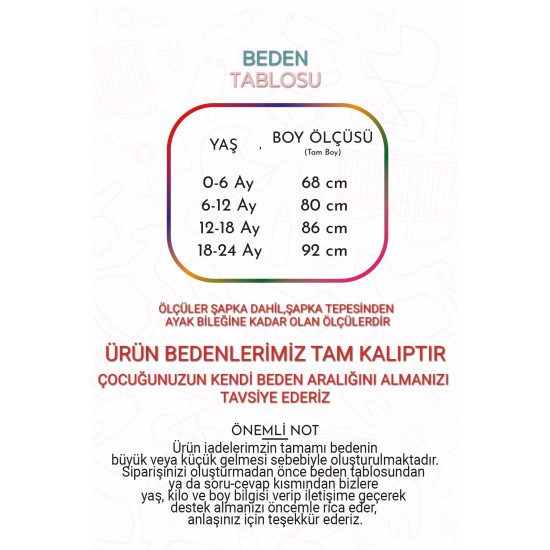 Welsoft Peluş Unisex Fermuarlı Kışlık Bebek Uyku Tulumu Bebek Tulumu Çocuk Tulumu Çocuk Kostümü