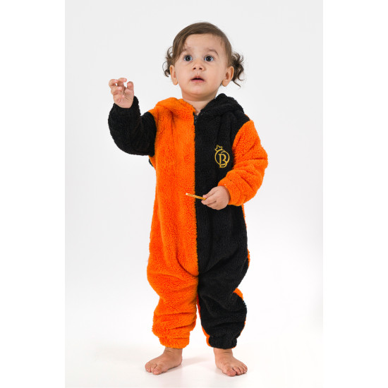 Welsoft Peluş Unisex Fermuarlı Kışlık Bebek Uyku Tulumu Bebek Tulumu Çocuk Tulumu Çocuk Kostümü