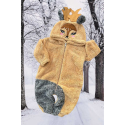 Welsoft Peluş Fermuarlı Kışlık Unisex Kız Erkek Bebek Uyku Tulumu Bebek Tulumu Çocuk Tulumu Kostümü