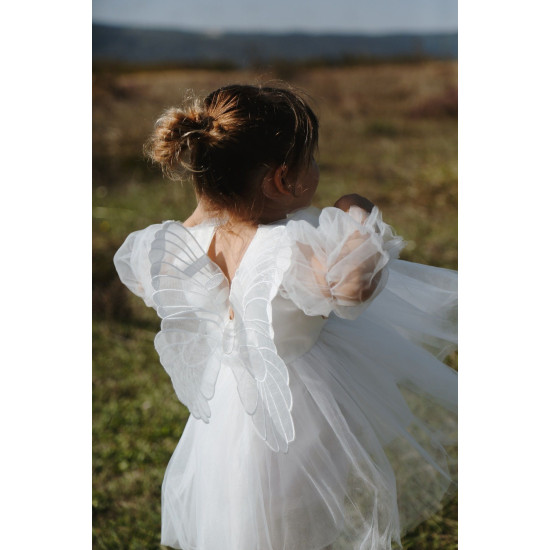 Kız Bebek Kız Çocuk Doğum Günü Parti Düğün Elbise Tüllü Tütü Astarlı Çocuk Giyim bebek giyim Beyaz