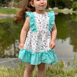 Kız Bebek Elbise Kız Çocuk Elbise Doğum Günü Parti Düğün Elbise Dantelli Kısa Kol Astarlı Elbise