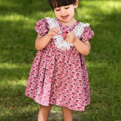 Yazlık Elbise Kısa Kollu Kız Çocuk Elbise Bebek Giyim Kız Bebek Elbise