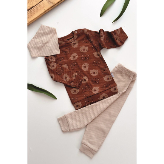 Erkek Bebek Çocuk Takım Uzun Kollu Alt Üst Takım Bebek Giyim Çocuk Giyim