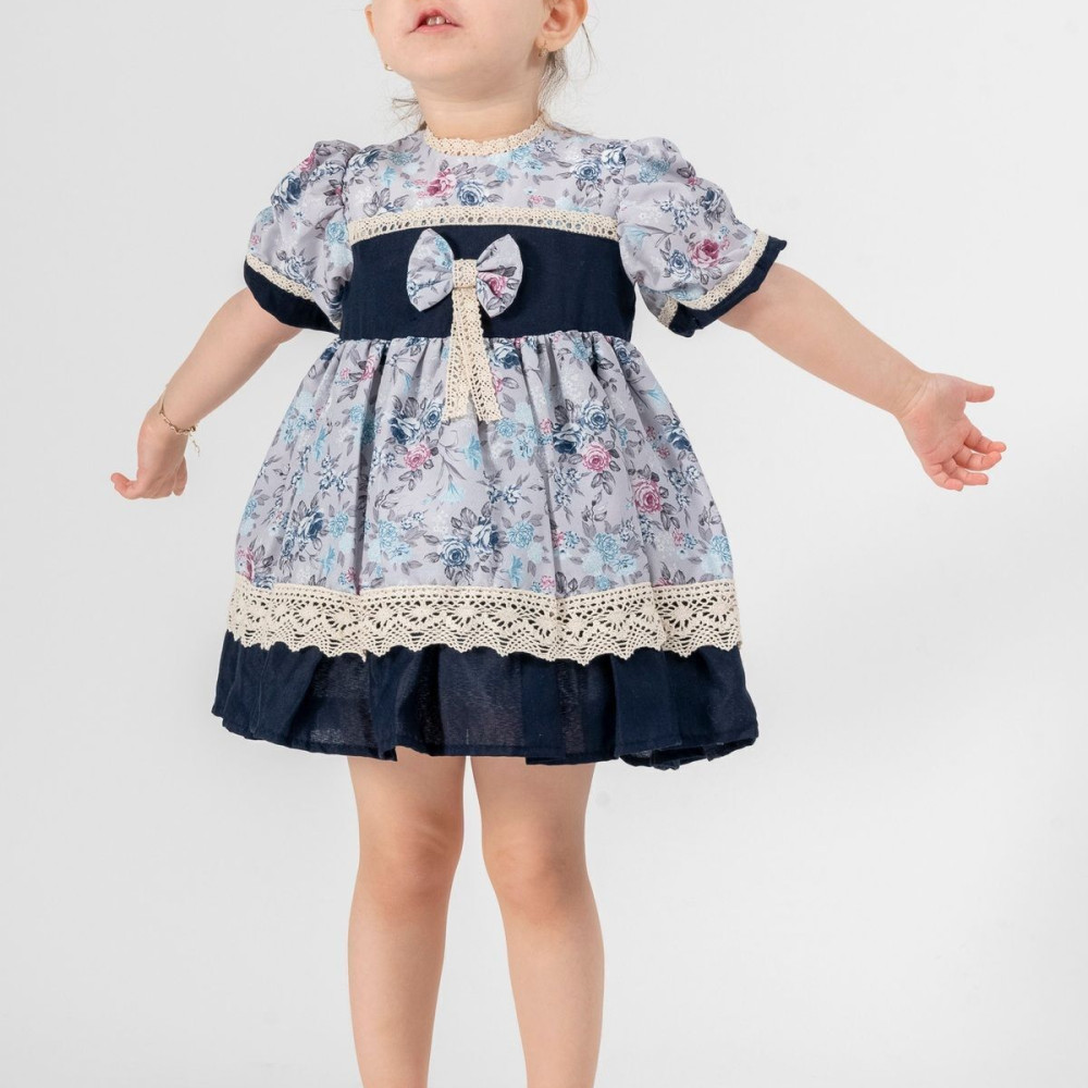 Bebek Kız Çocuk Doğum Günü Parti Düğün Elbise Tüllü Tütü Astarlı Çocuk Giyim bebek giyim Kız Bebek Lacivert